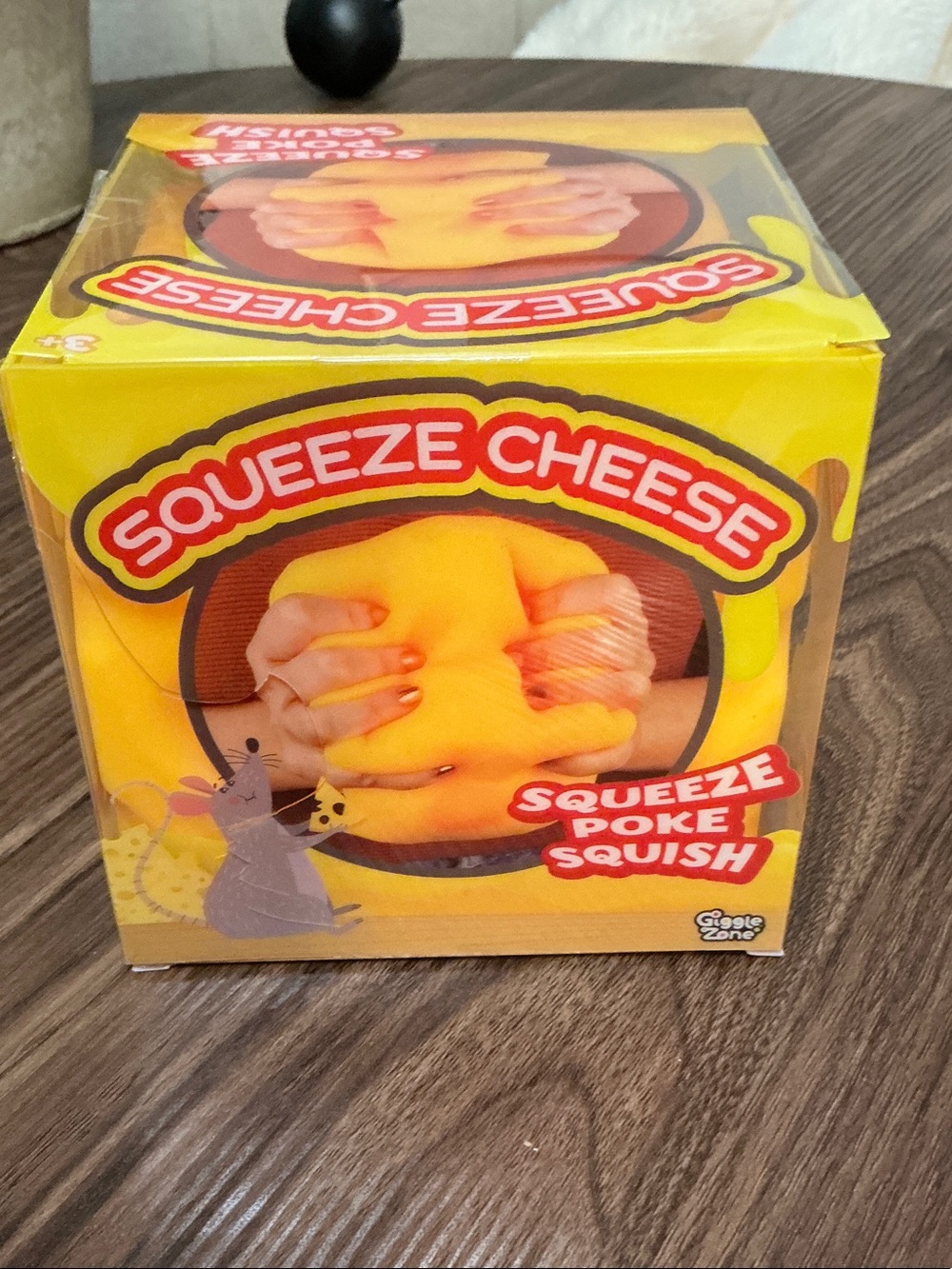 Squeeze Cheese Sensory Squish Toy - Bright Orange